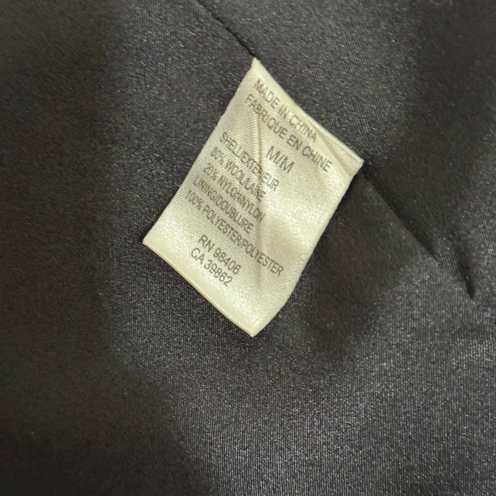 THEORY Loris Craze Manning Tapered Fitted Coat In Black Wool Size Medium - Picture 5 of 6